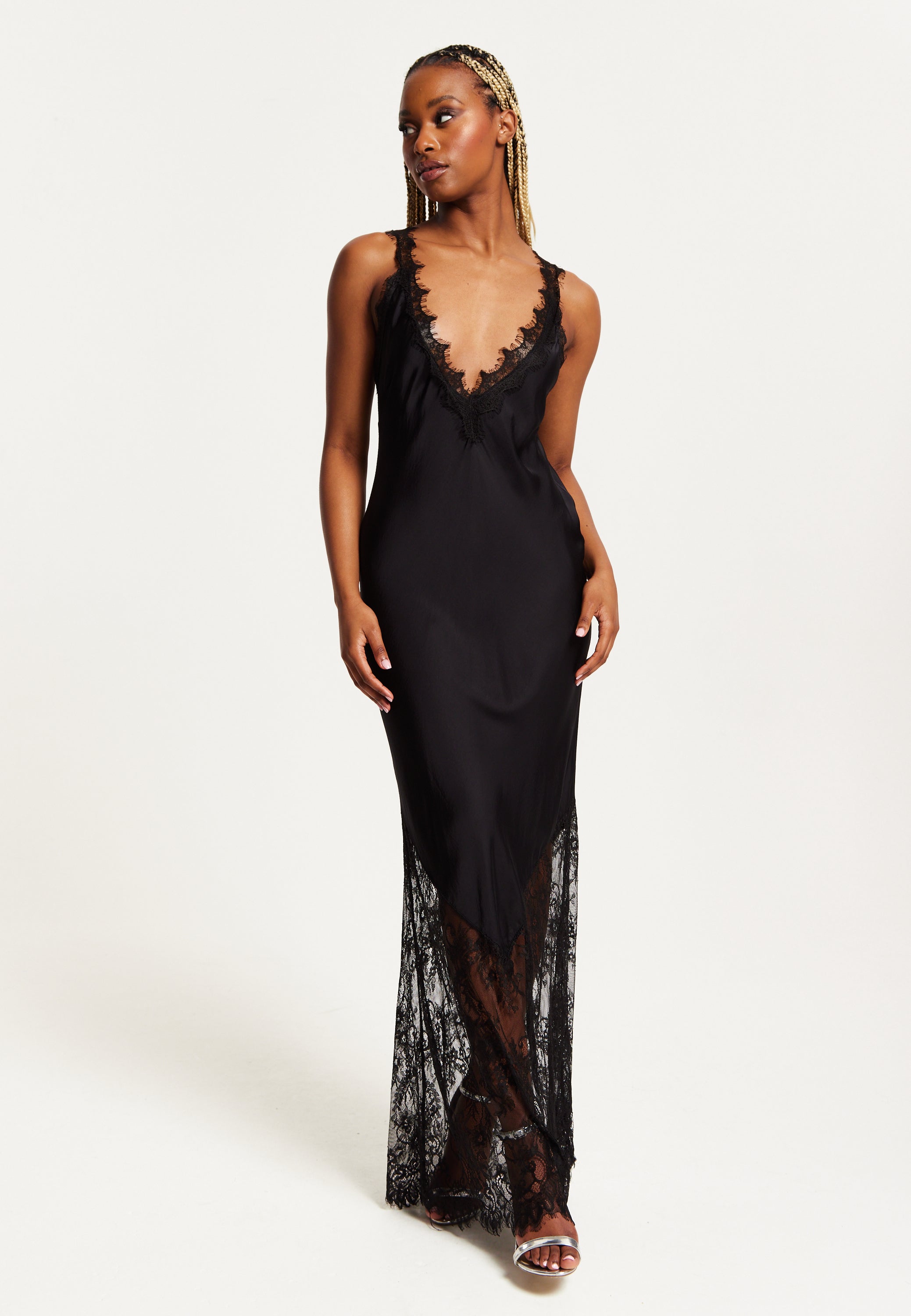 maxi dress with lace detail Murci - Sheer Lace Maxi Dress - Women - Polyester - 8 US