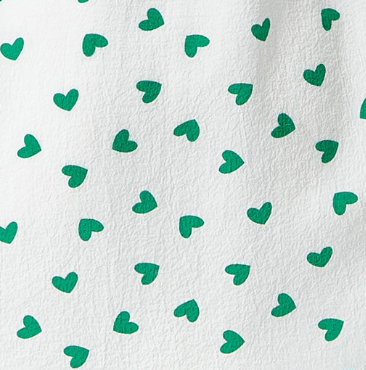 
                  
                    Liquorish Green Heart Print Shirt in White
                  
                