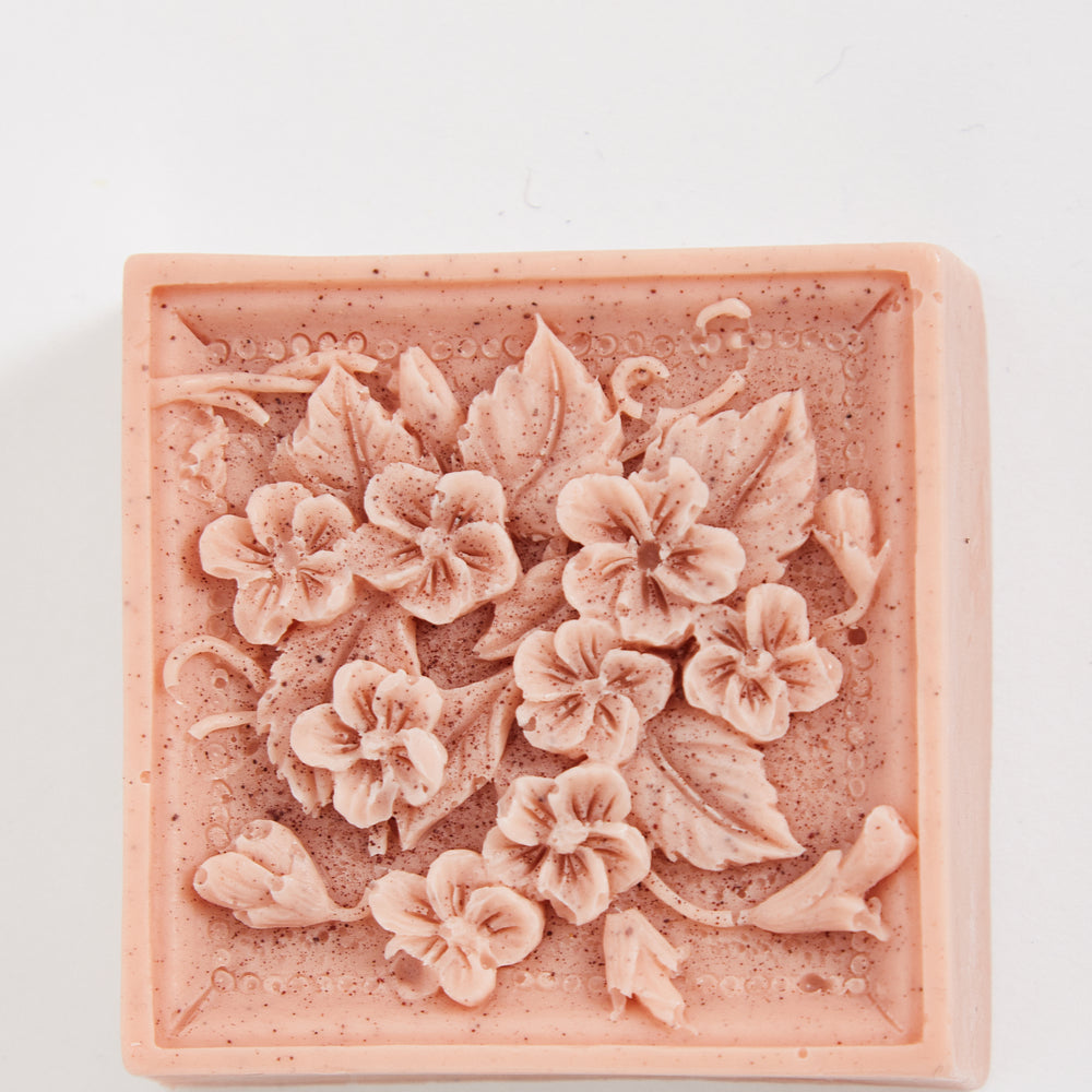 
                  
                    Liquorish Rose Clay Flowers Square Floral Soap Handmade Soap
                  
                