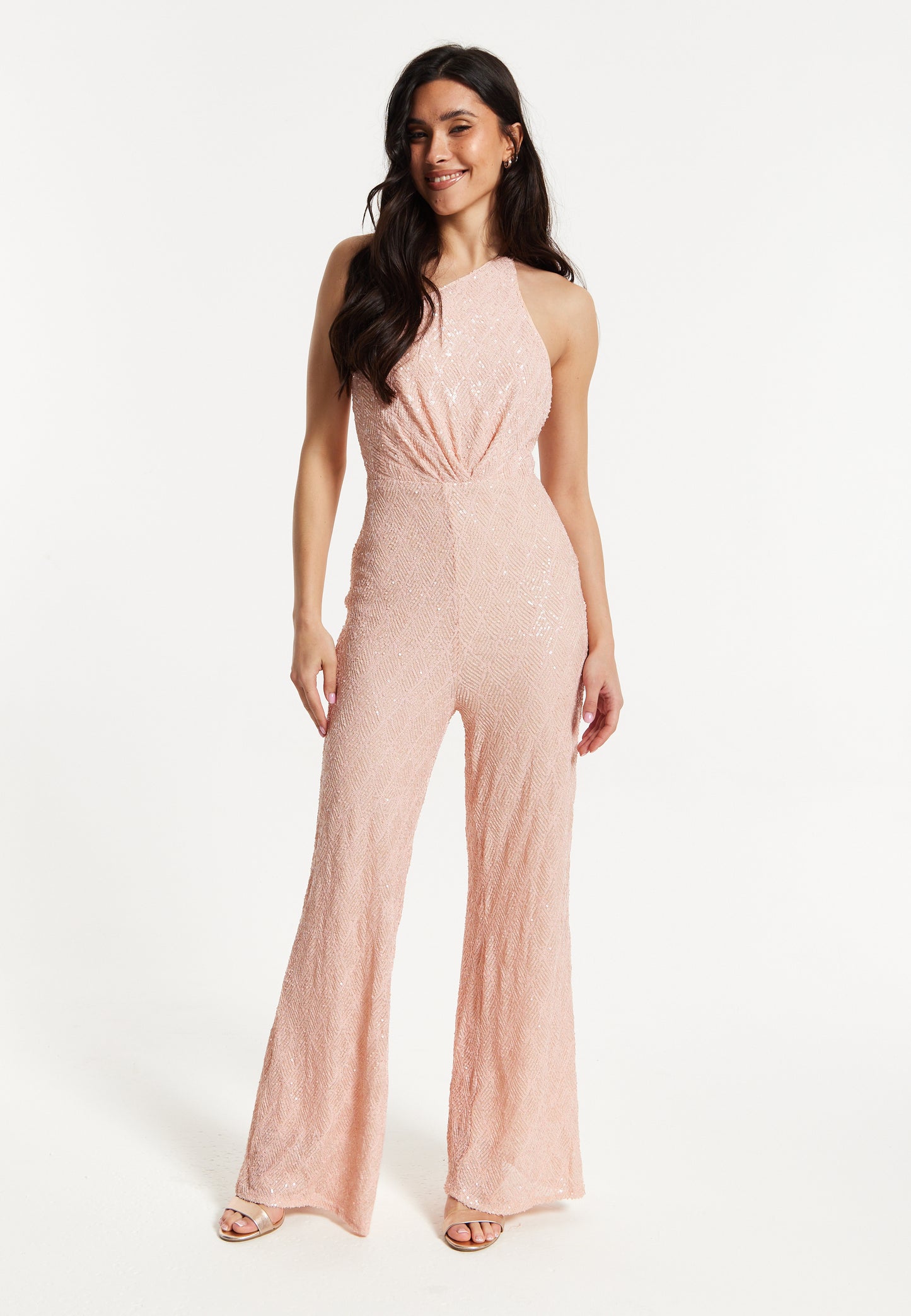 
                  
                    Pink Sequin One Shoulder Jumpsuit
                  
                