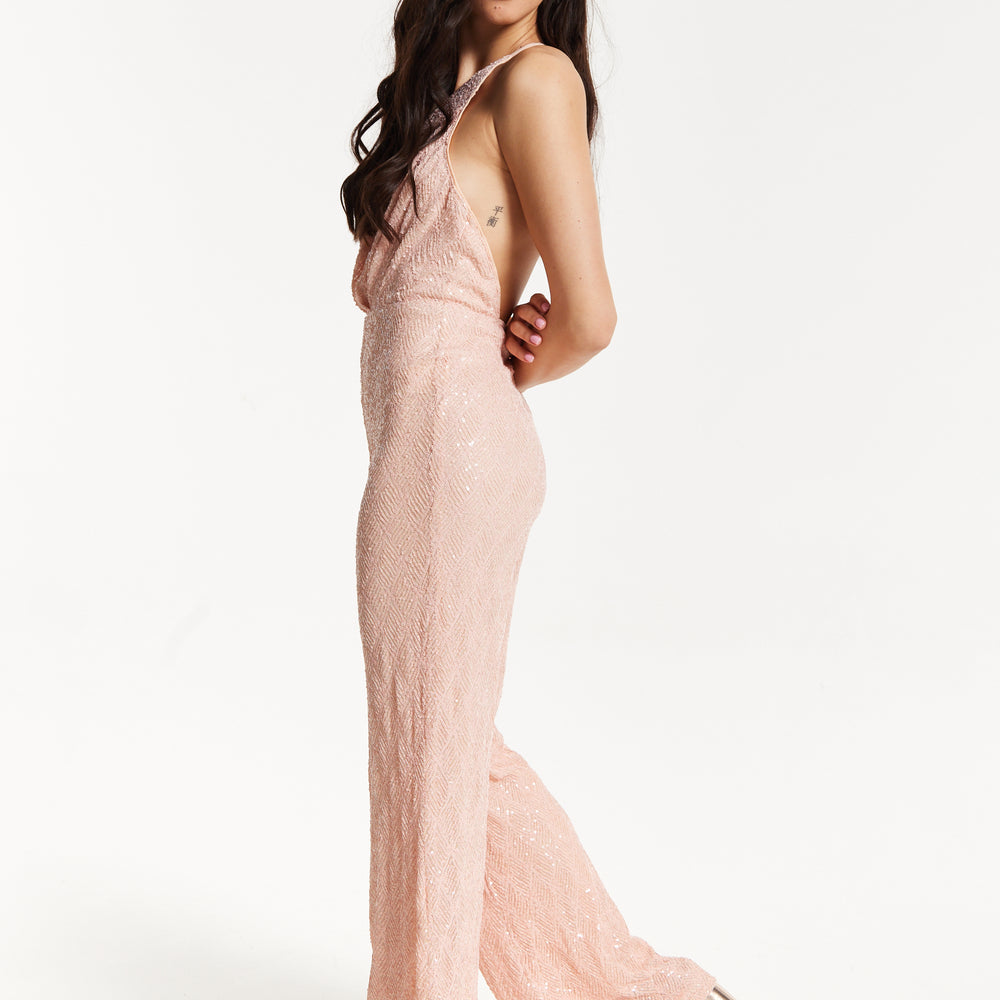 
                  
                    Pink Sequin One Shoulder Jumpsuit
                  
                