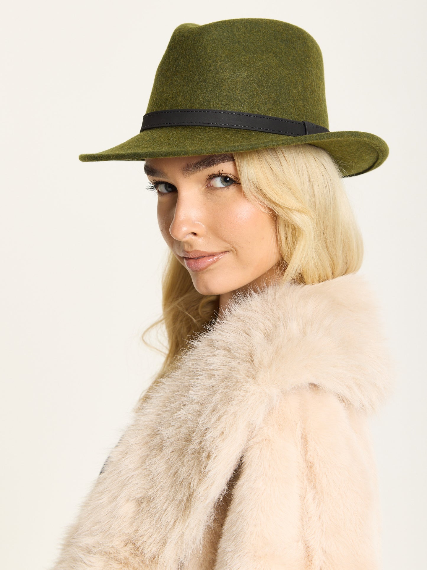
                  
                    Khaki Wool Fedora Hat
                  
                