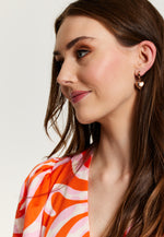 Liquorish Heart Earrings In Rose Gold