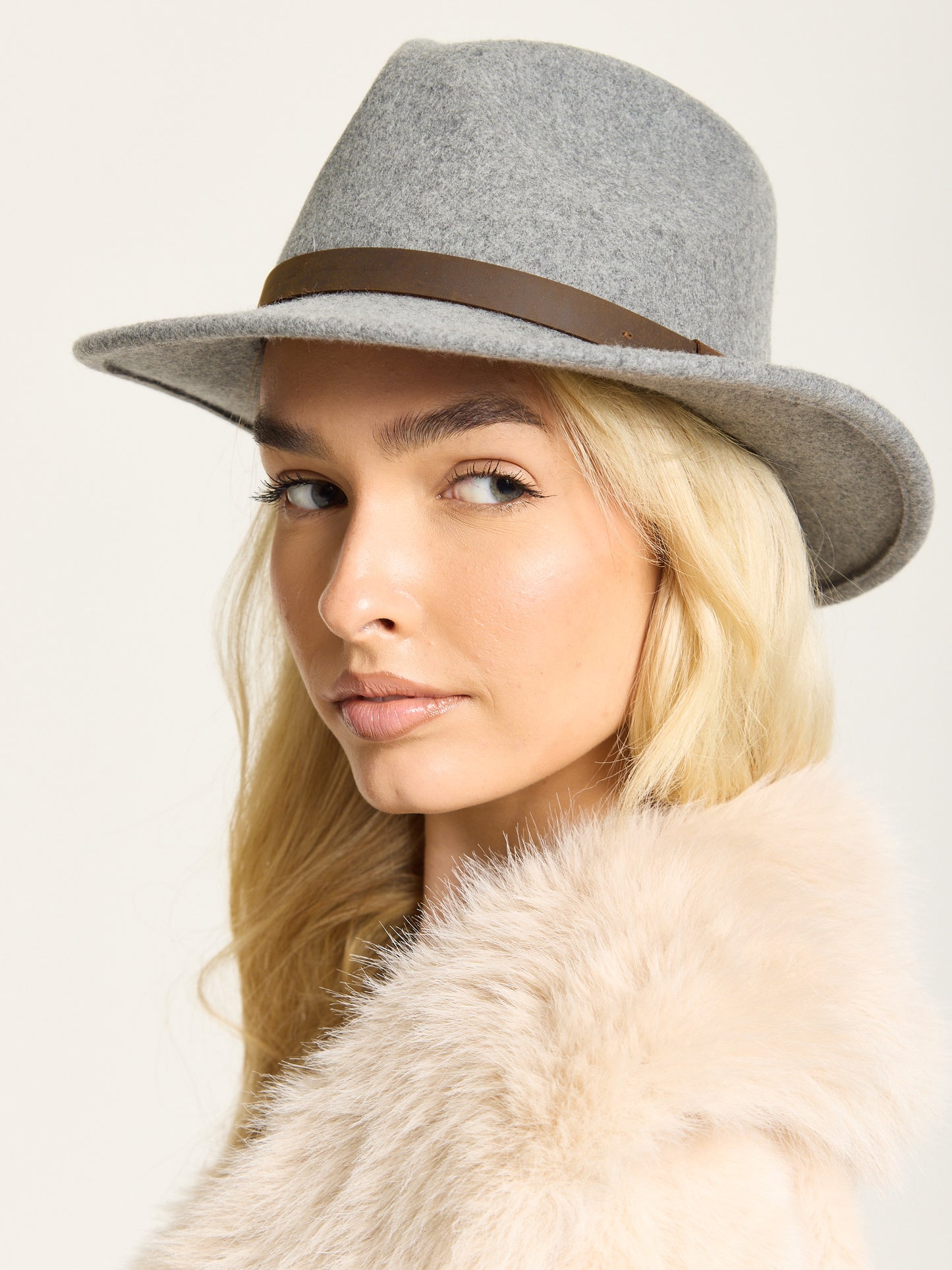 
                  
                    Grey Wool Fedora Hat
                  
                