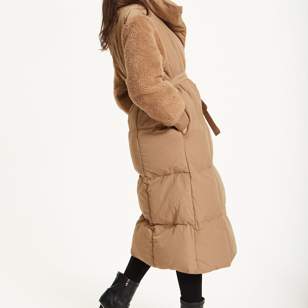 
                  
                    Camel Longline Belted Puffer Coat
                  
                