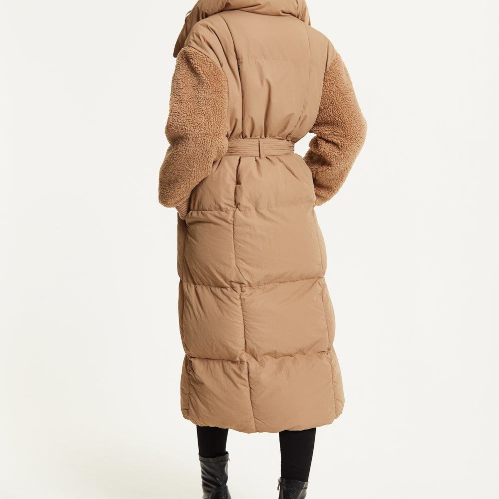 
                  
                    Camel Longline Belted Puffer Coat
                  
                