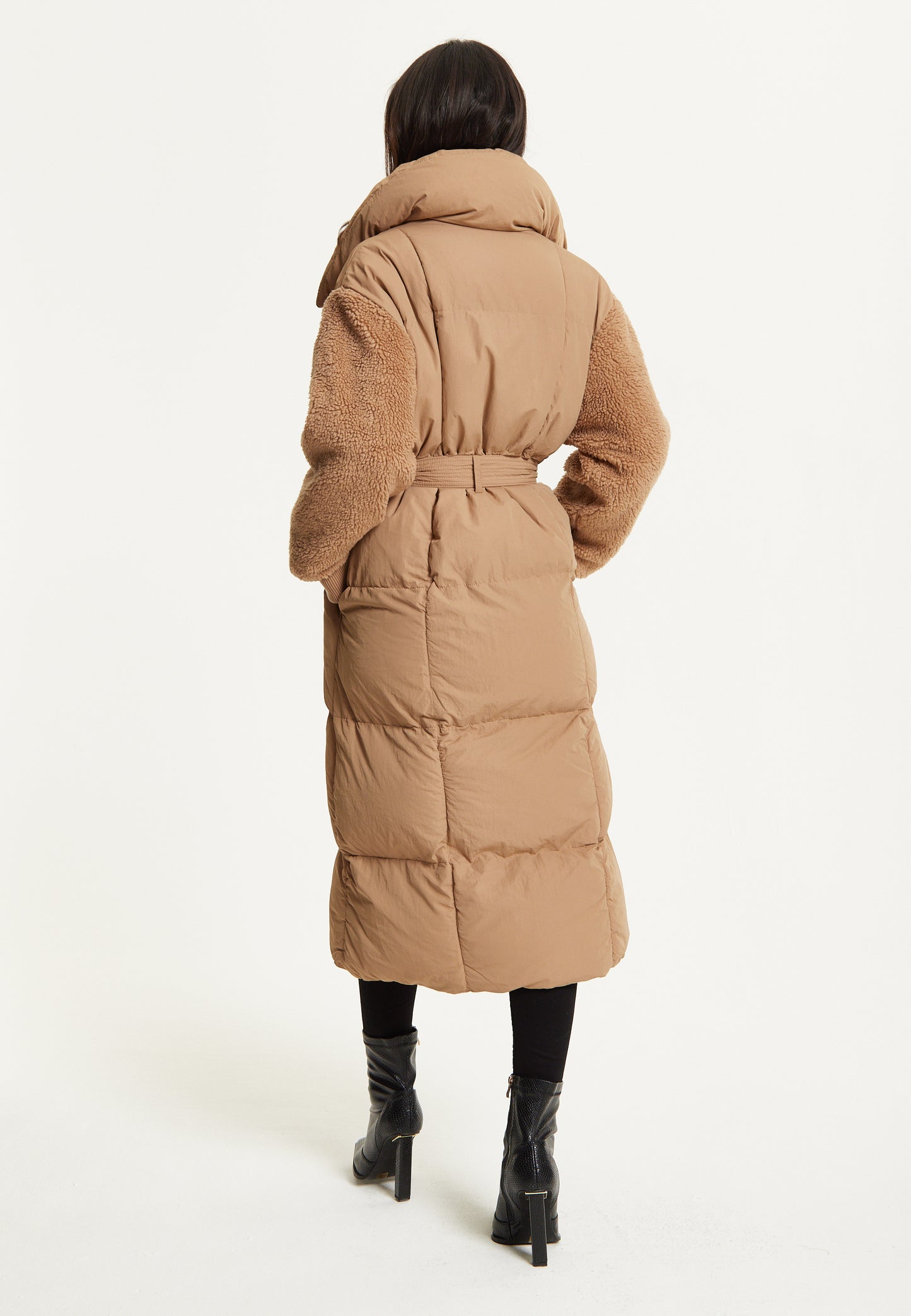 
                  
                    Camel Longline Belted Puffer Coat
                  
                