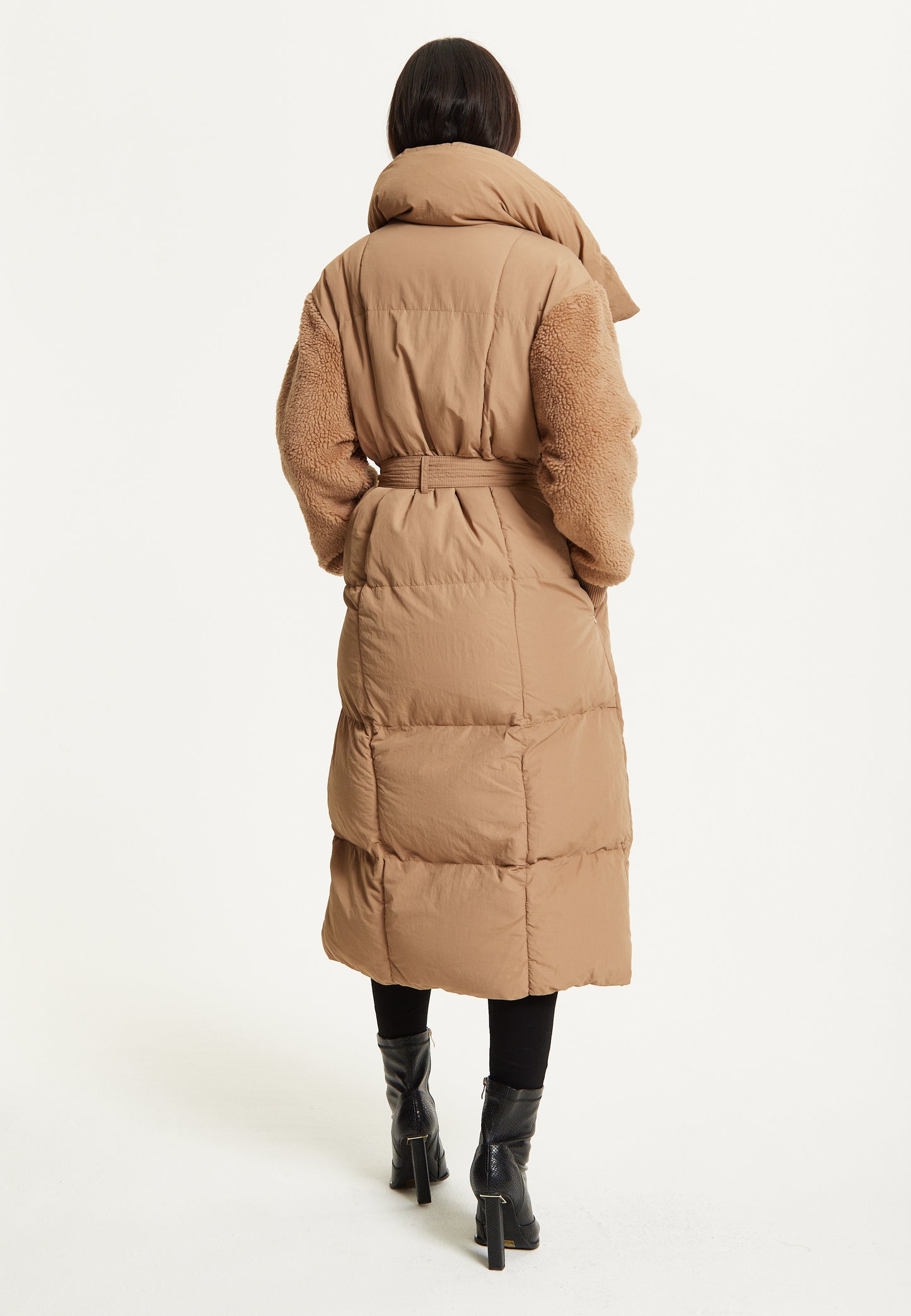 
                  
                    Camel Longline Belted Puffer Coat
                  
                
