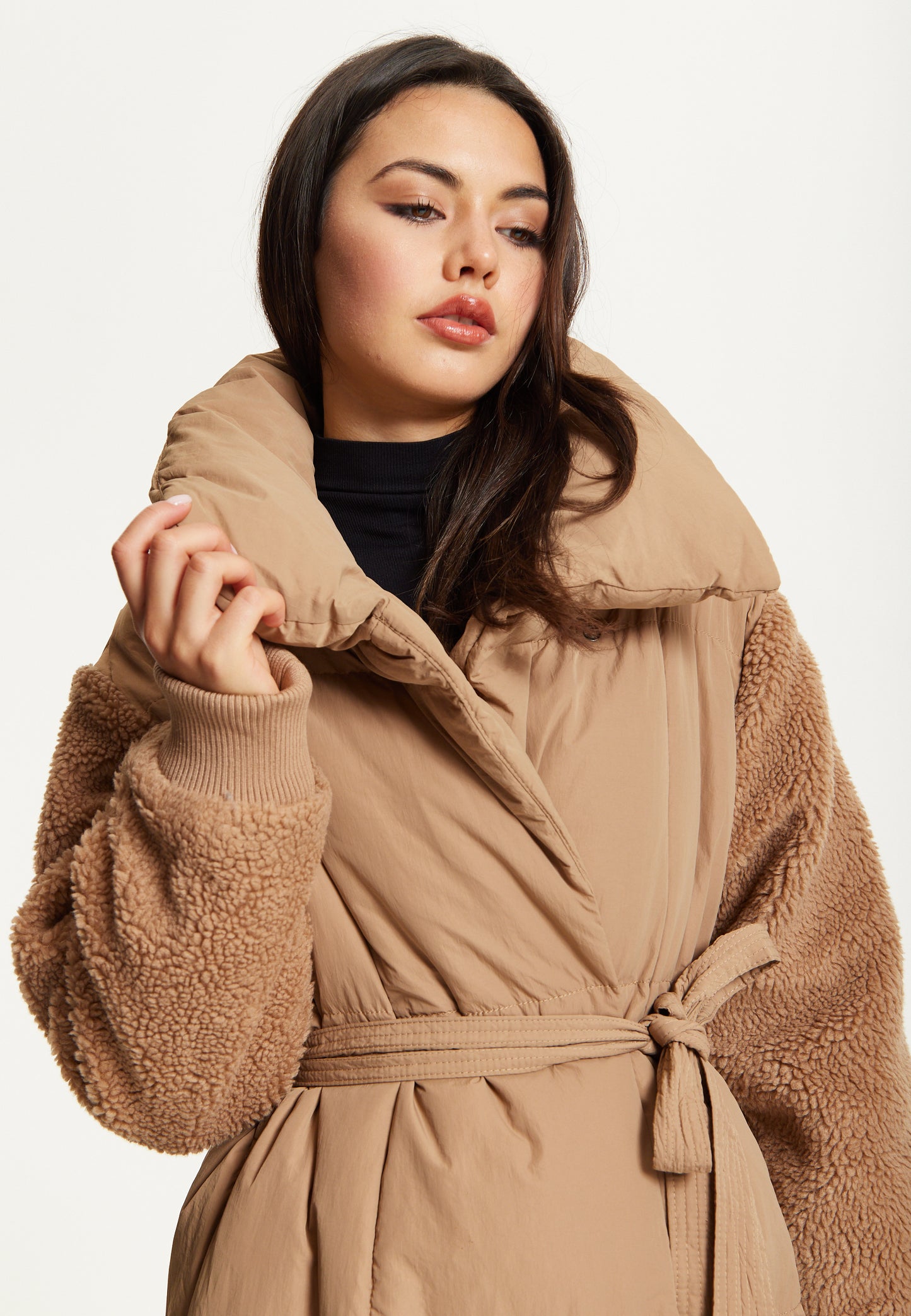 
                  
                    Camel Longline Belted Puffer Coat
                  
                