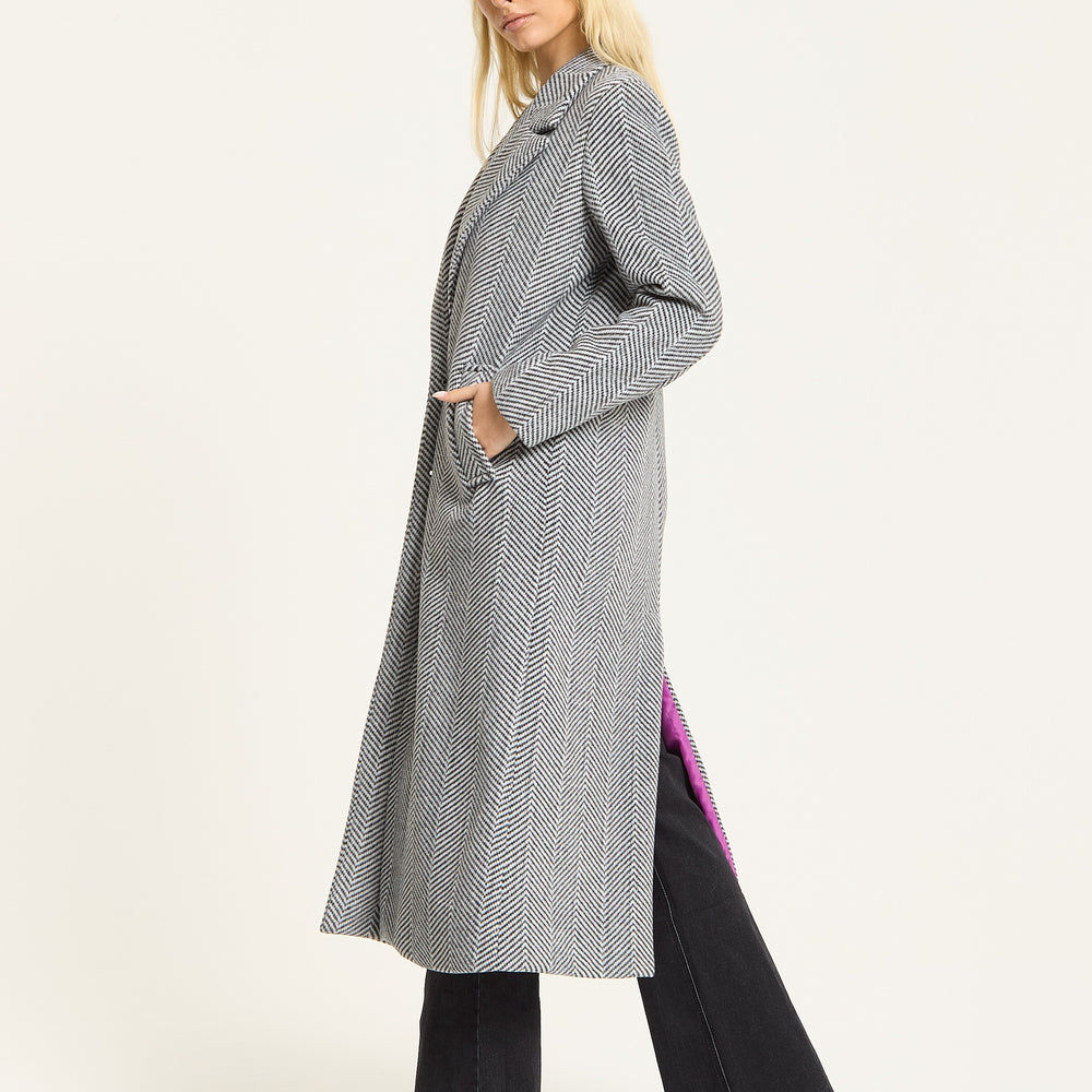 
                  
                    Herringbone Longline Tailored Coat
                  
                