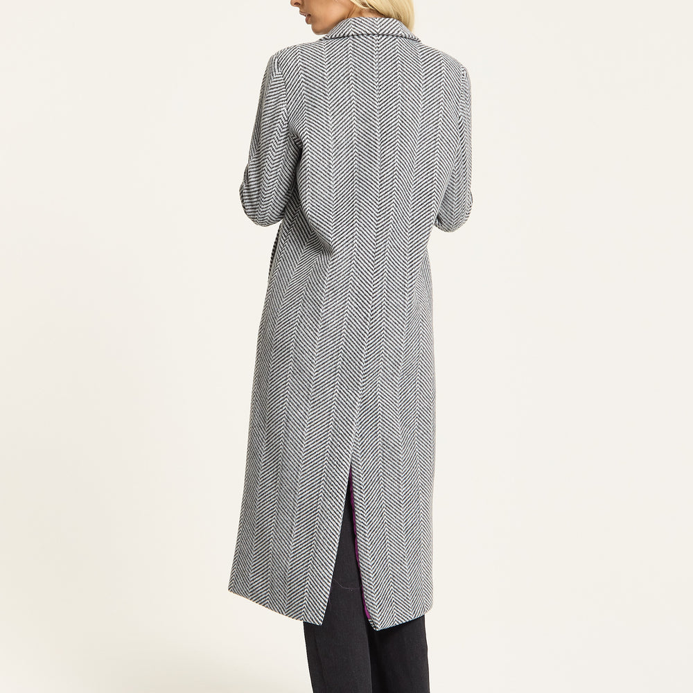 
                  
                    Herringbone Longline Tailored Coat
                  
                