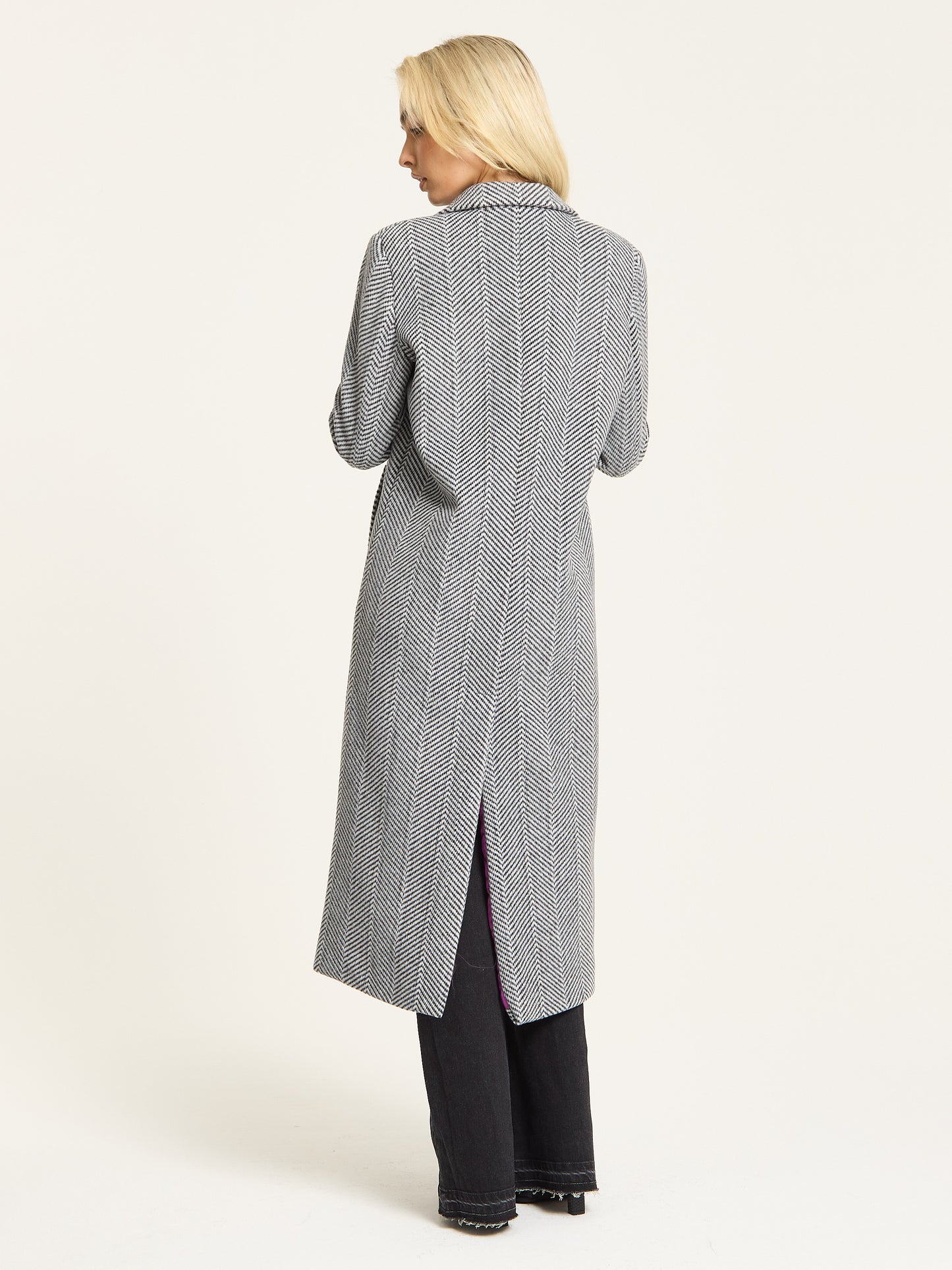 
                  
                    Herringbone Longline Tailored Coat
                  
                
