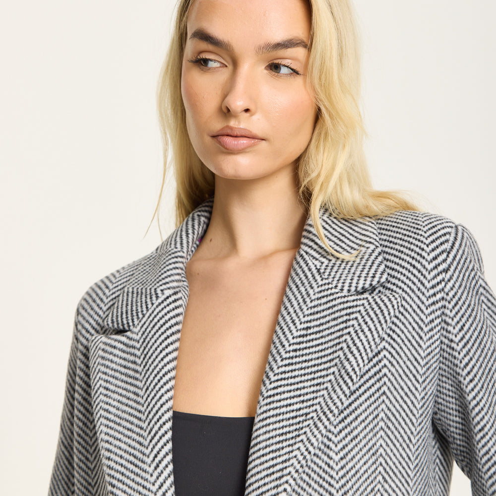 
                  
                    Herringbone Longline Tailored Coat
                  
                