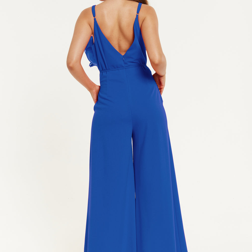 
                  
                    Liquorish Elegant Blue Jumpsuit with Floral Shoulder Detail
                  
                