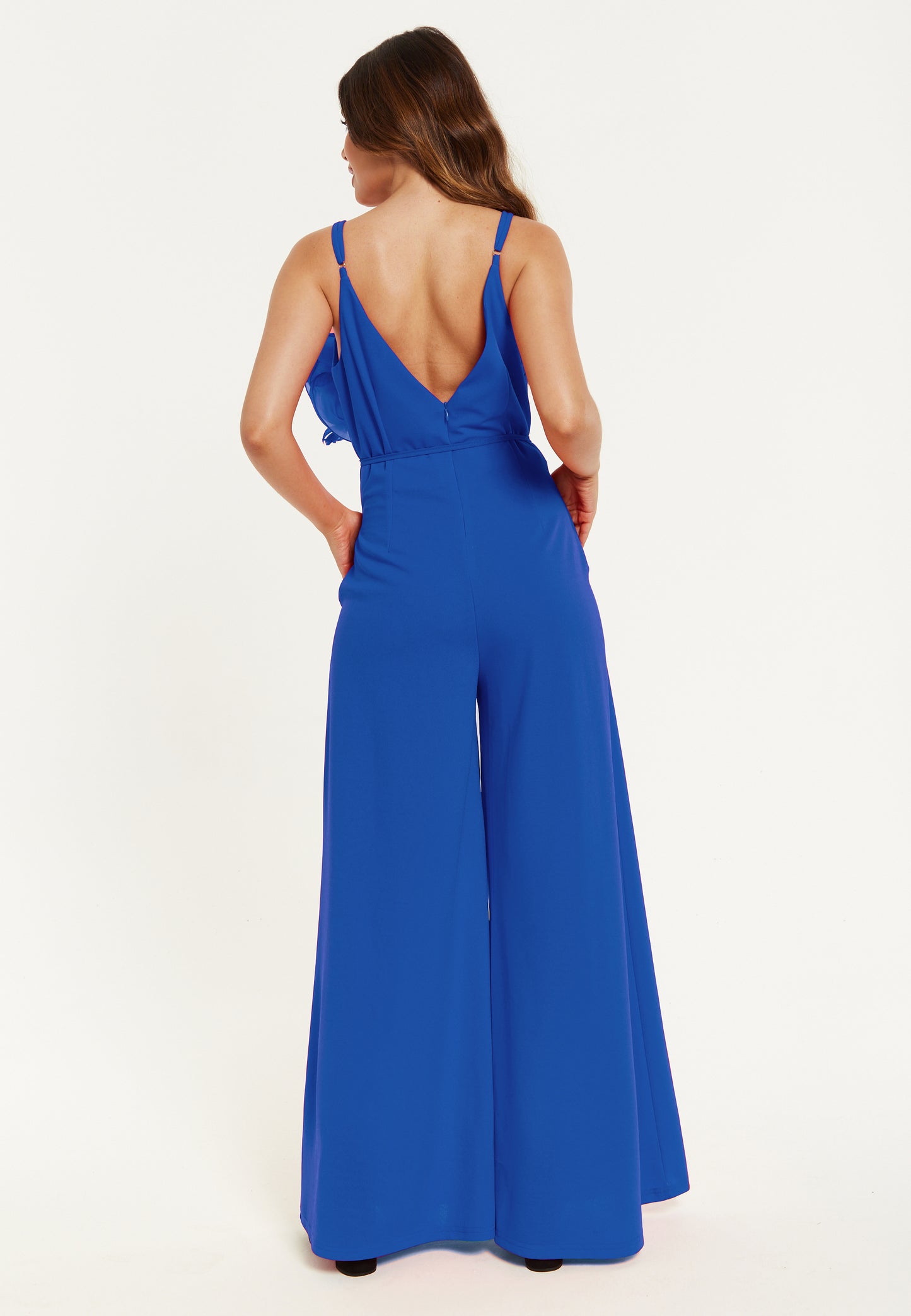 
                  
                    Liquorish Elegant Blue Jumpsuit with Floral Shoulder Detail
                  
                