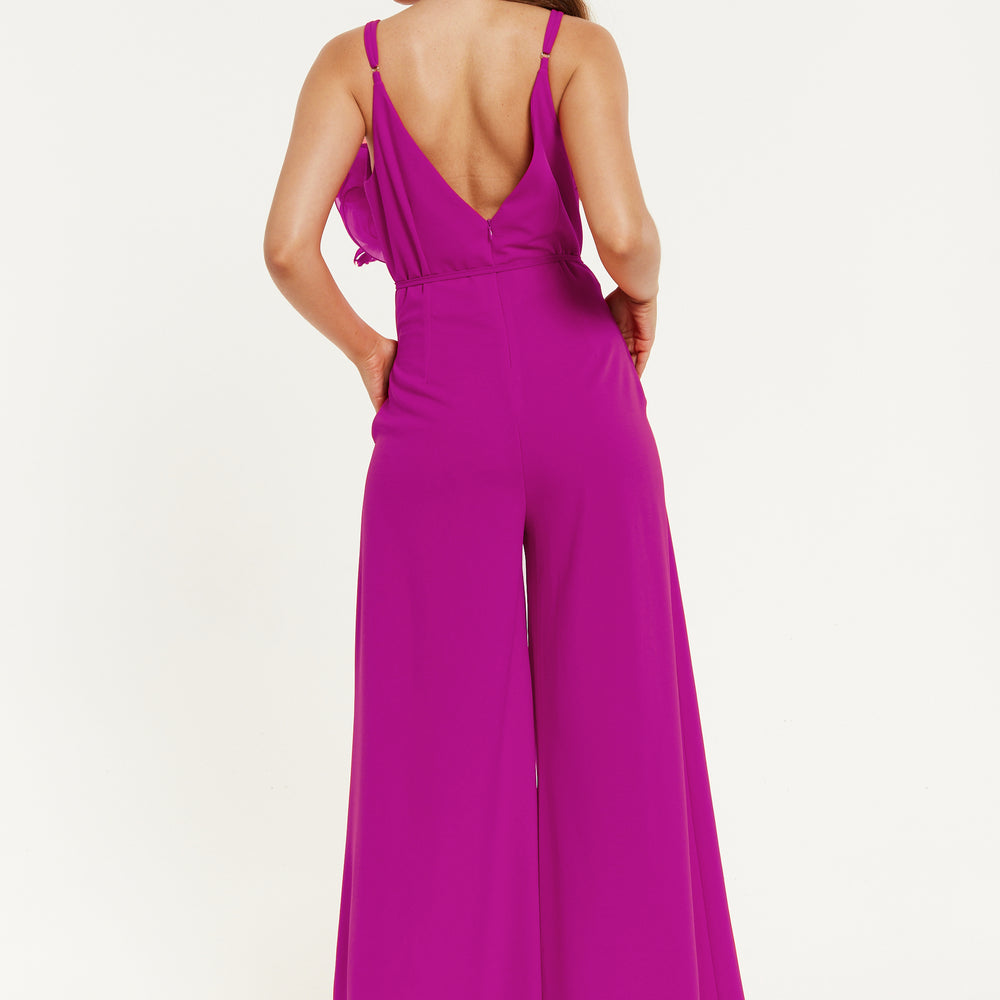 
                  
                    Liquorish Elegant Fuchsia Jumpsuit with Floral Shoulder Detail
                  
                