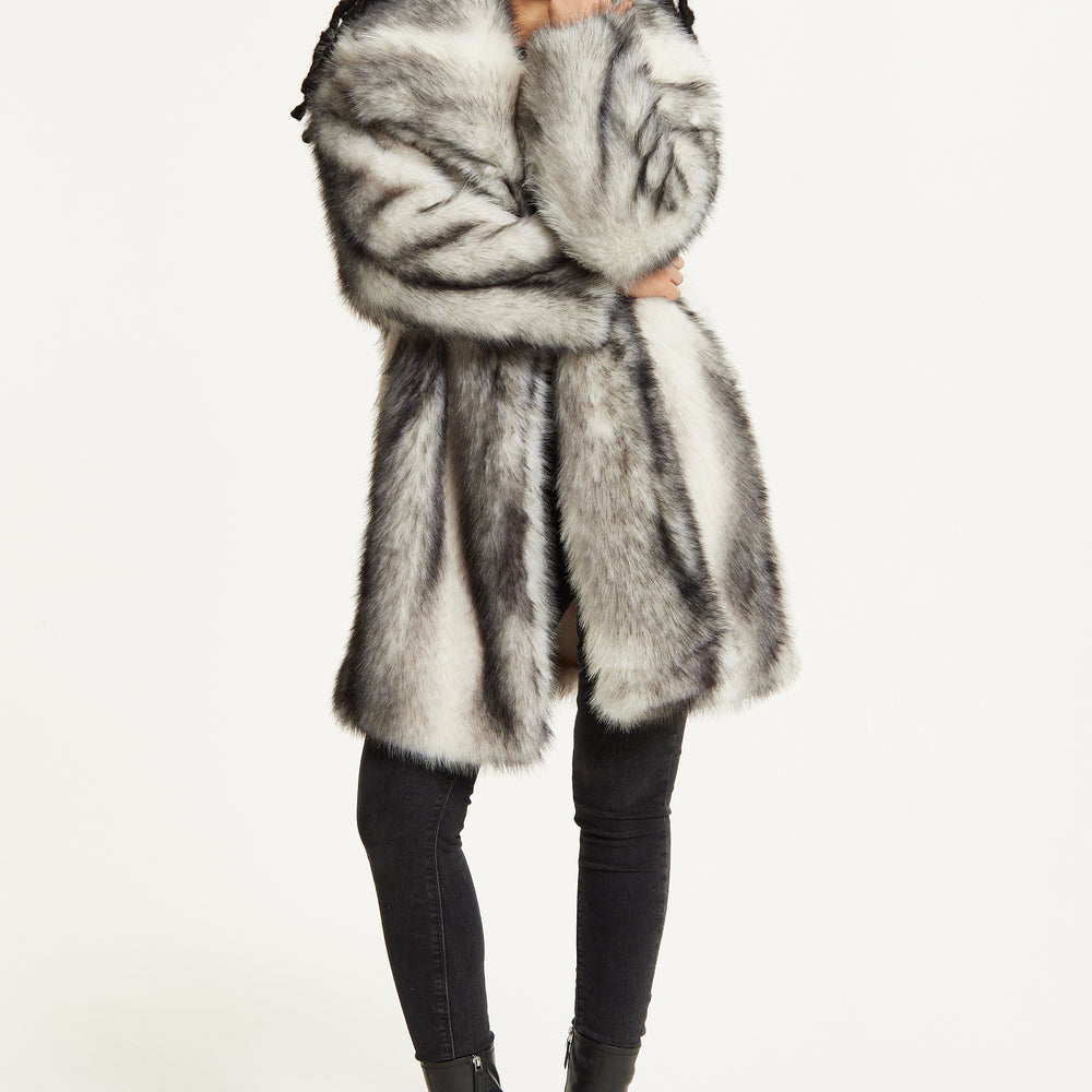 
                  
                    Grey Ombre Faux Fur Midi Coat
                  
                