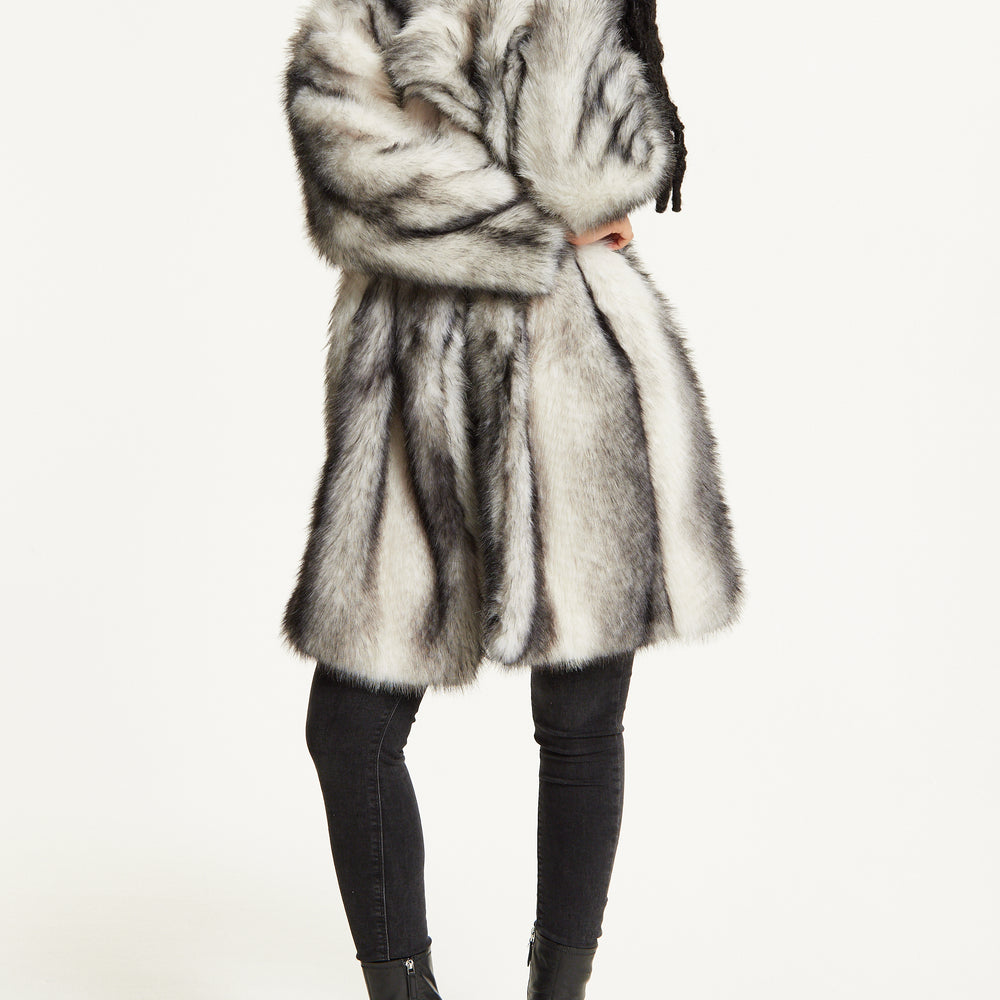 
                  
                    Grey Ombre Faux Fur Midi Coat
                  
                