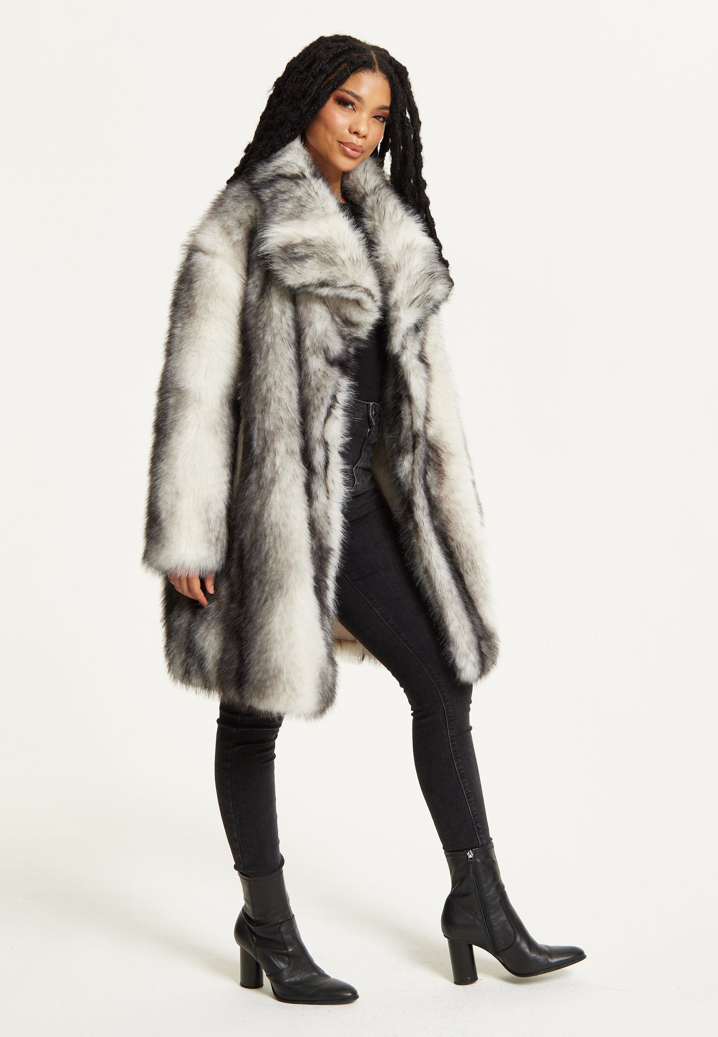 
                  
                    Grey Ombre Faux Fur Midi Coat
                  
                