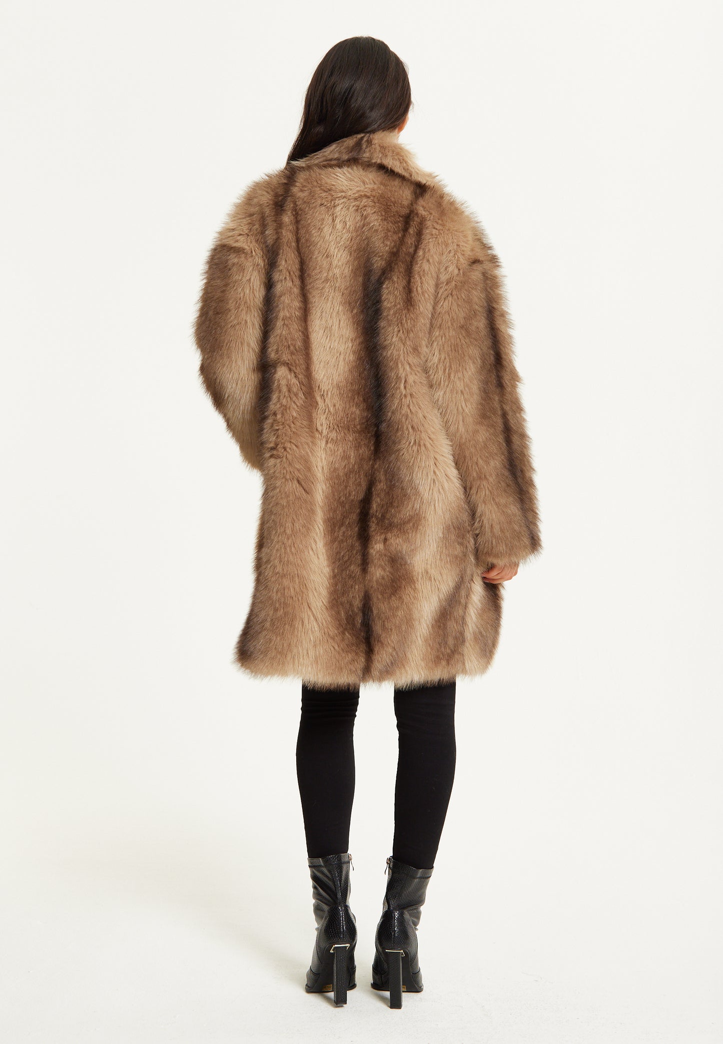 
                  
                    Camel Faux Fur Midi Coat
                  
                