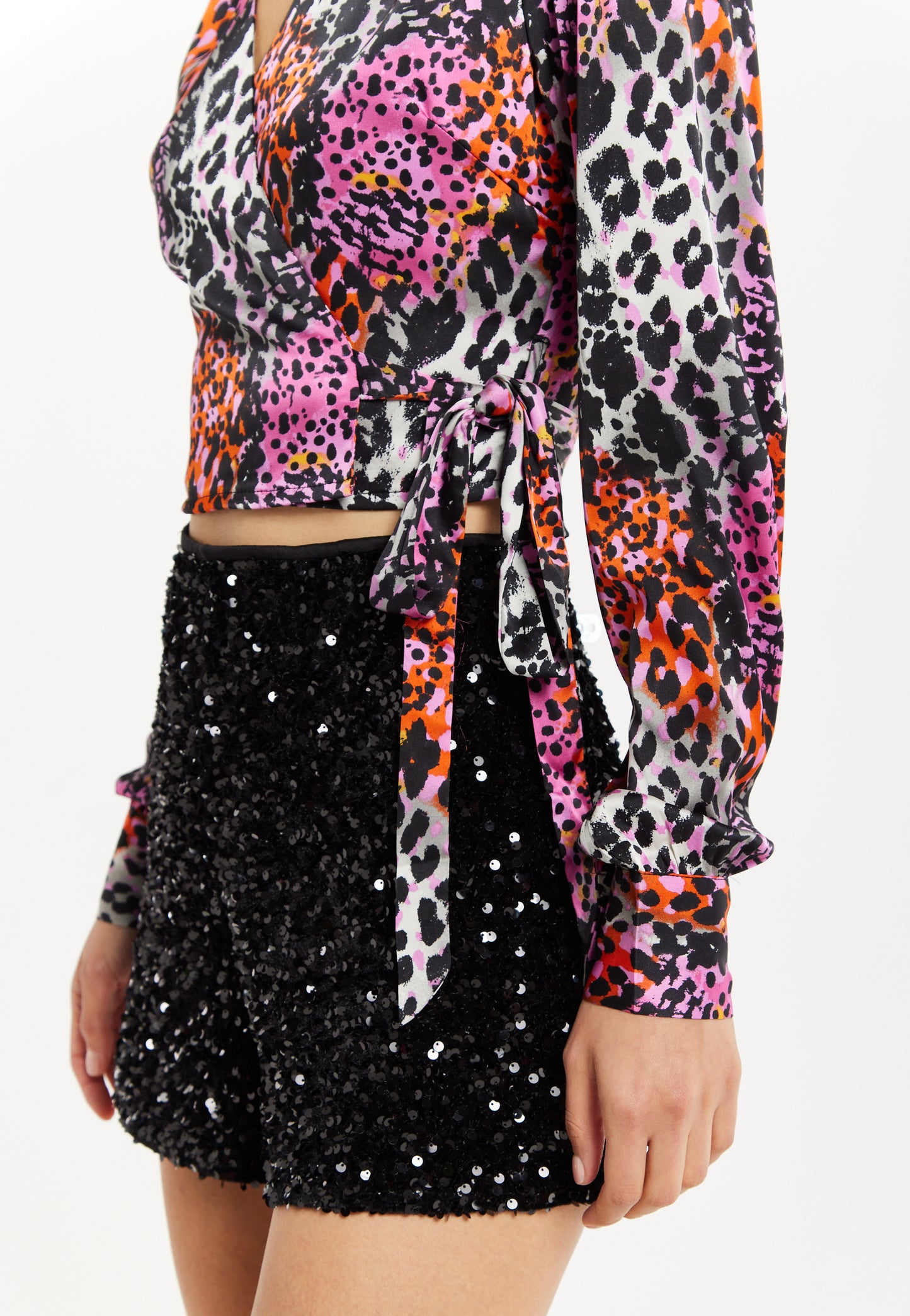 
                  
                    Multicolour Animal Print Wrap Top
                  
                