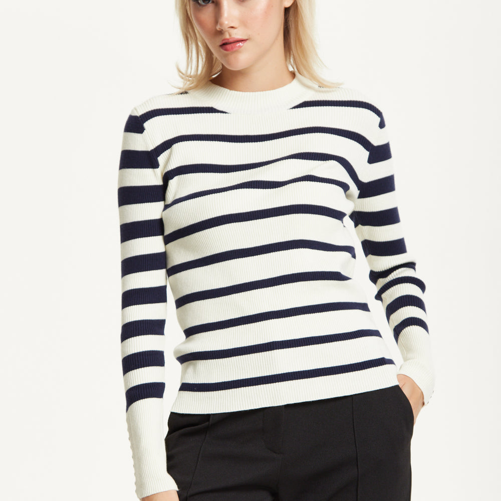 
                  
                    Navy White Stripe Jumper
                  
                