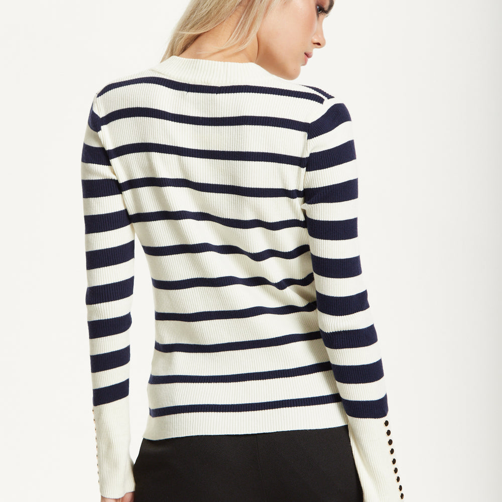 
                  
                    Navy White Stripe Jumper
                  
                