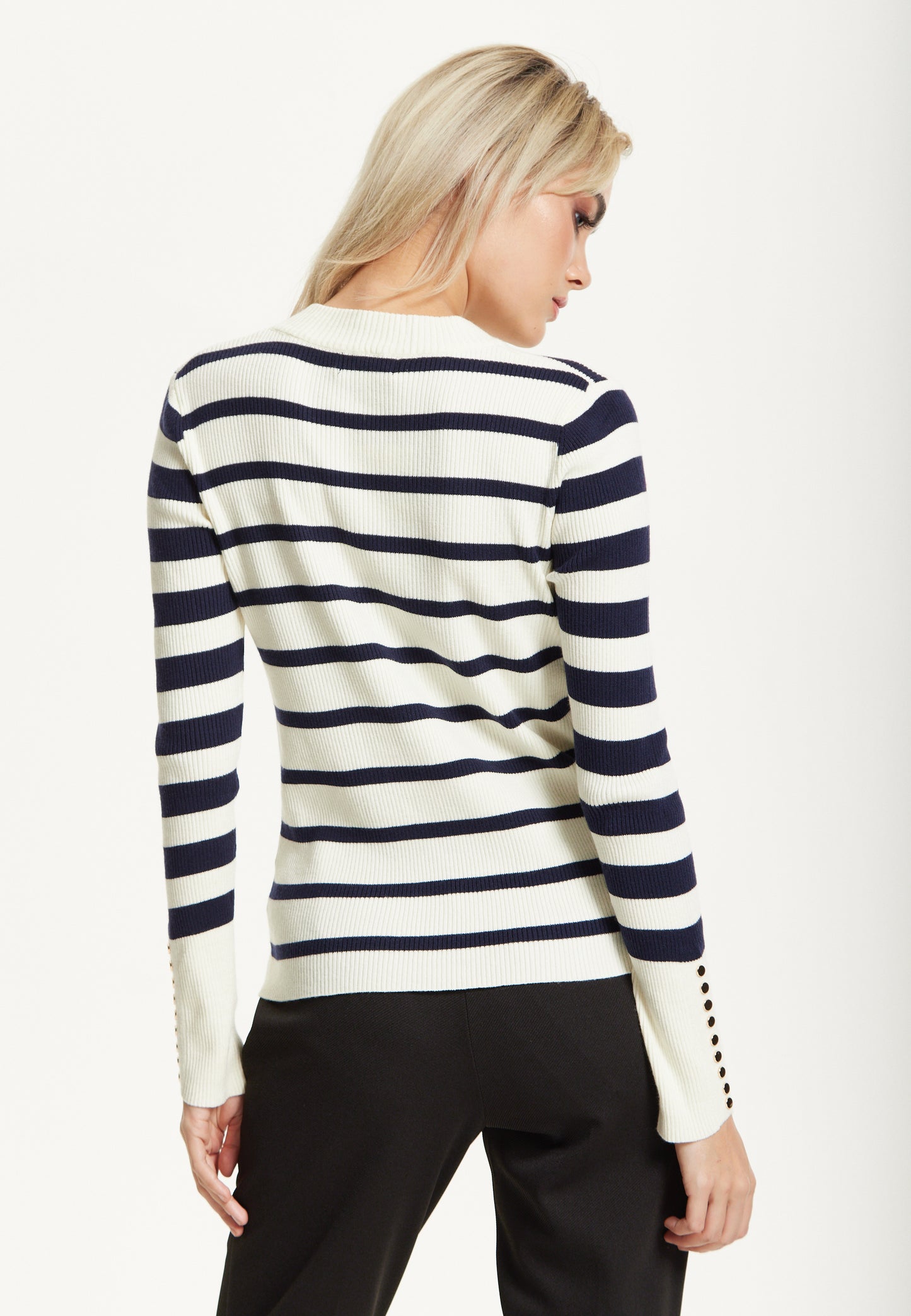 
                  
                    Navy White Stripe Jumper
                  
                