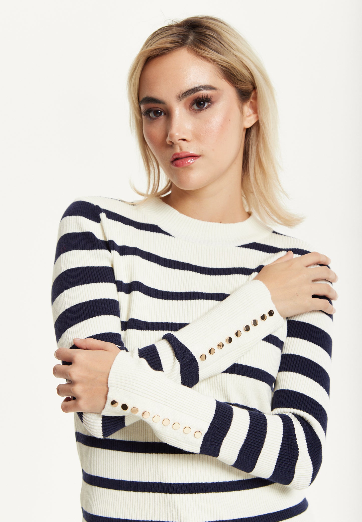 
                  
                    Navy White Stripe Jumper
                  
                