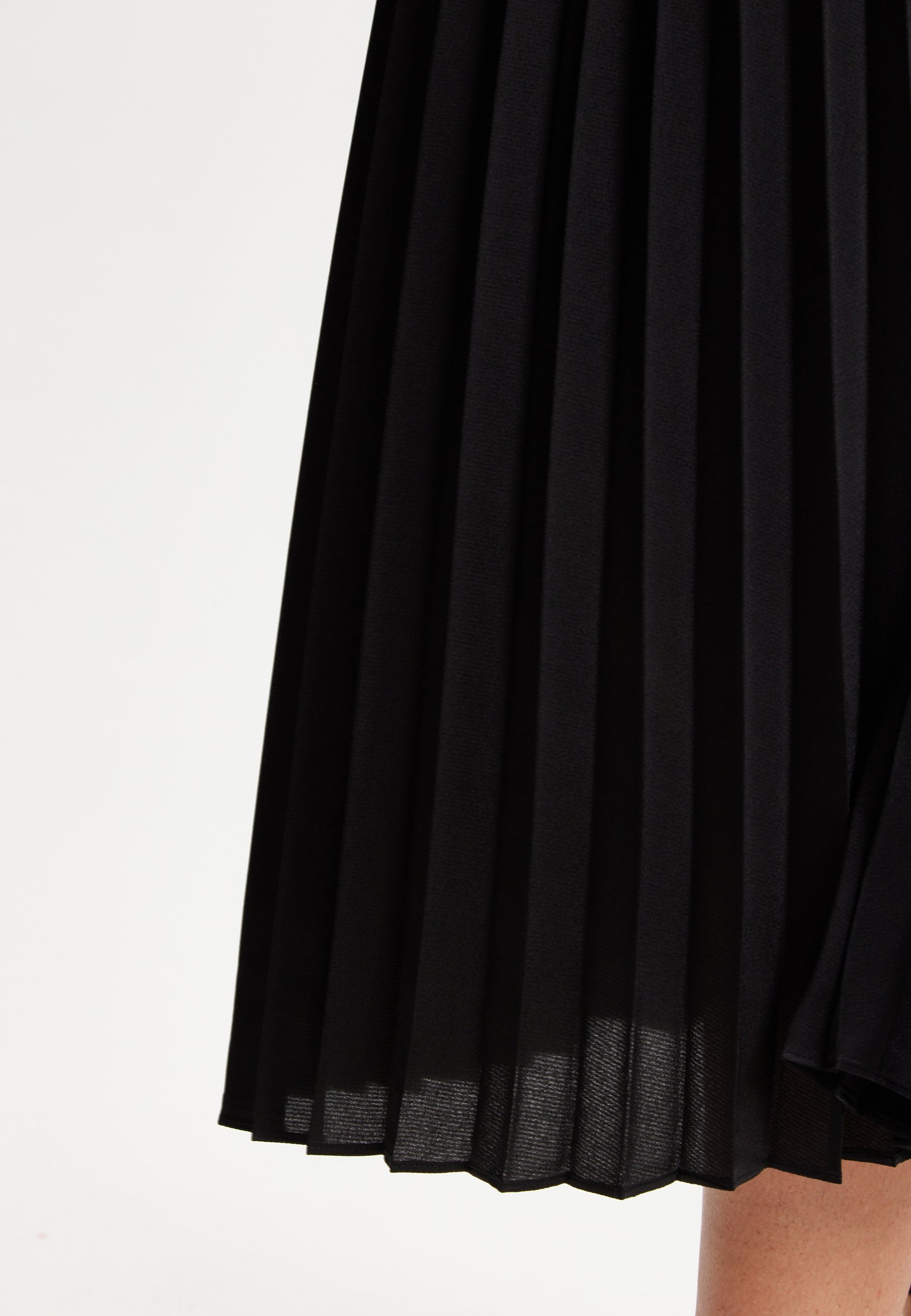 
                  
                    Liquorish Black Midi Dress With Pleat Details
                  
                