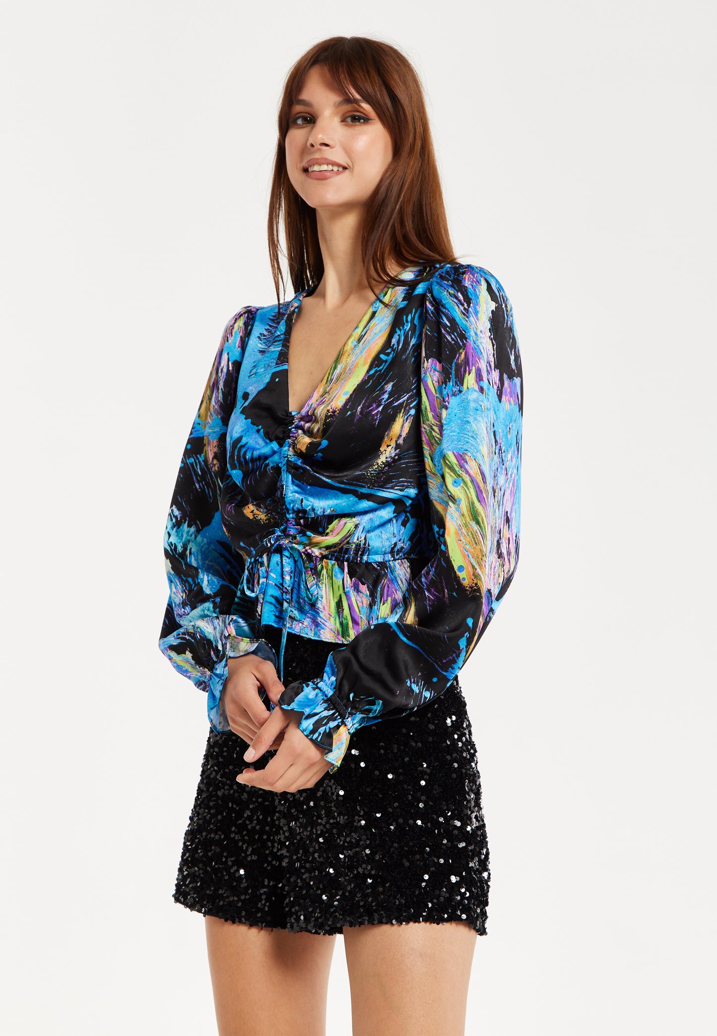 
                  
                    Liquorish Multicolour Abstract Print Top
                  
                