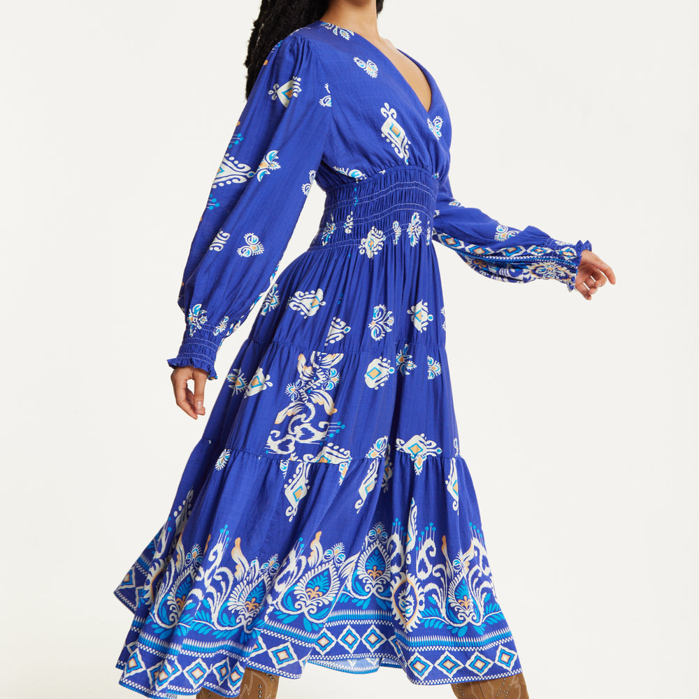 
                  
                    Boho Print Shirred Wrap Front Maxi Dress
                  
                