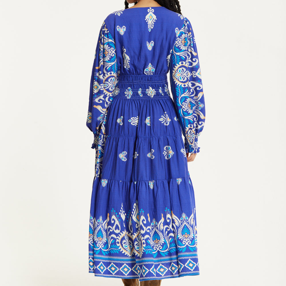 
                  
                    Boho Print Shirred Wrap Front Maxi Dress
                  
                