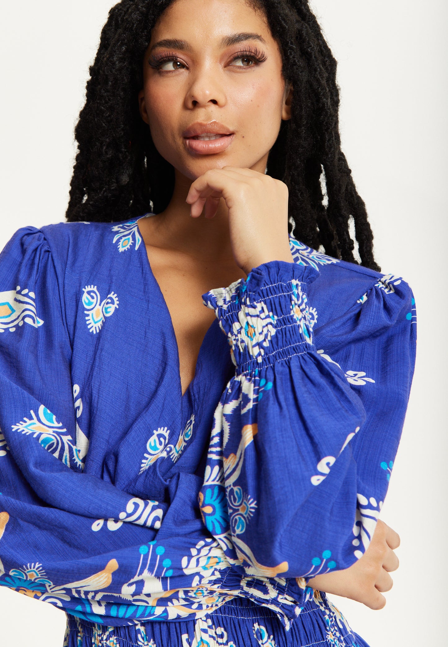 
                  
                    Boho Print Shirred Wrap Front Maxi Dress
                  
                