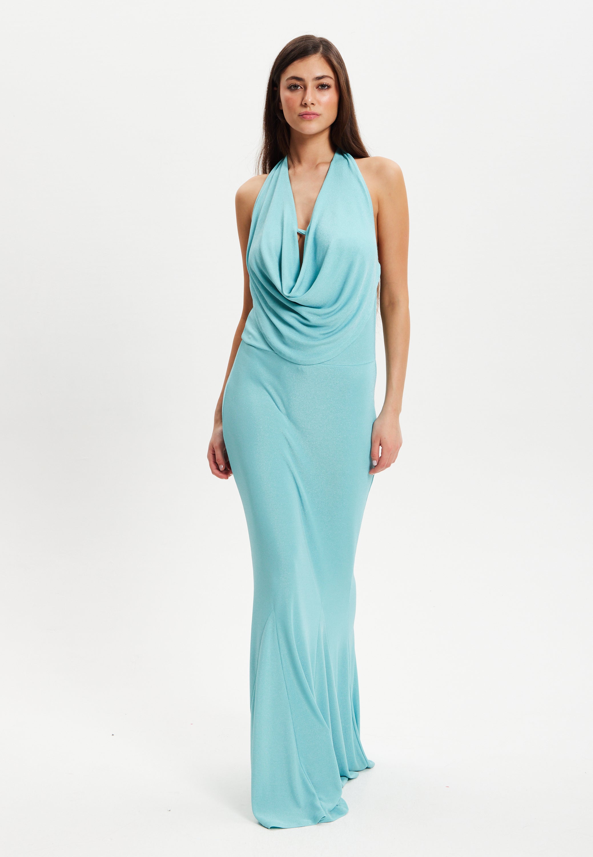 Turquoise maxi dress with sleeves hotsell