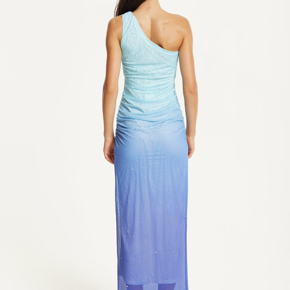 
                  
                    Ombre Blue One Shoulder Maxi Dress
                  
                