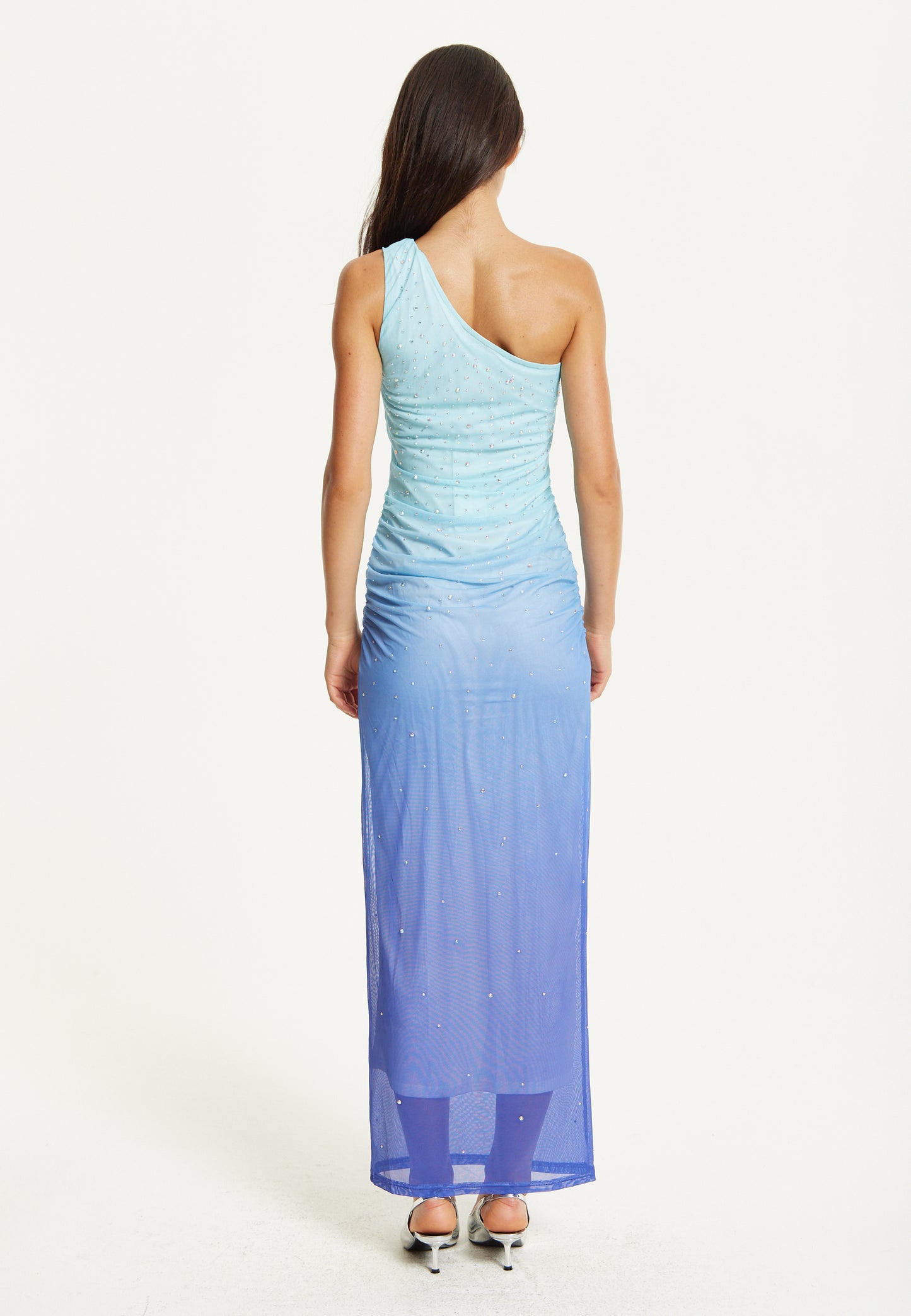 
                  
                    Ombre Blue One Shoulder Maxi Dress
                  
                