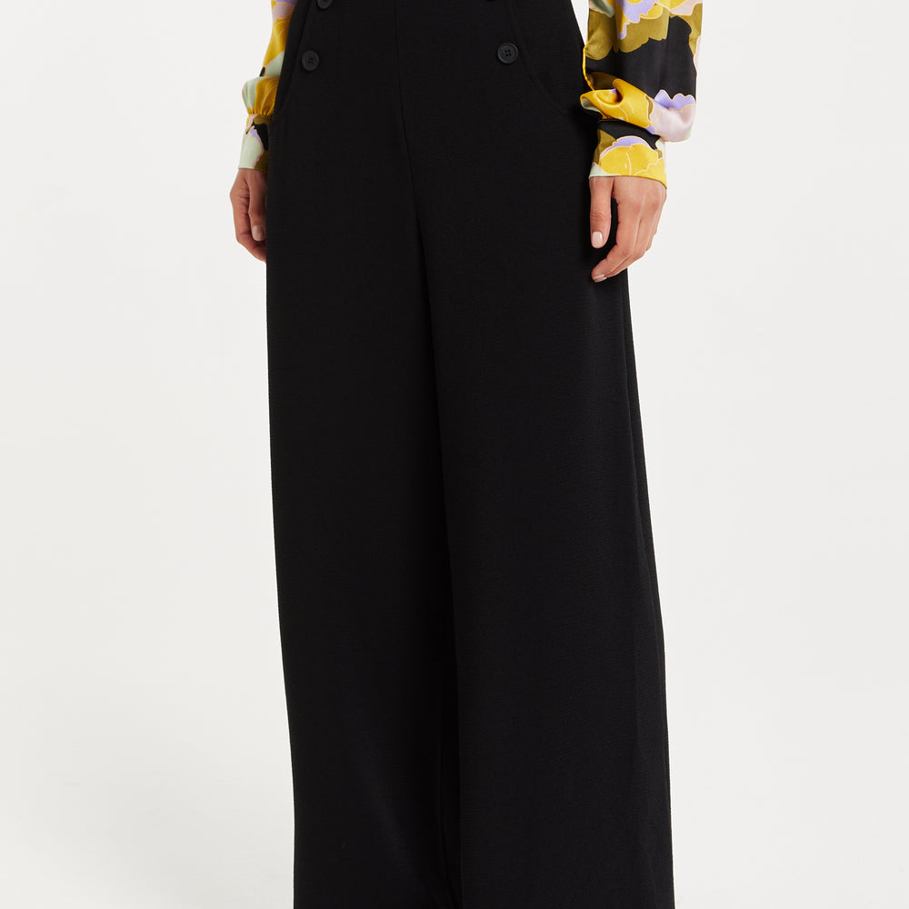 
                  
                    Liquorish Black Wide Leg Trousers
                  
                