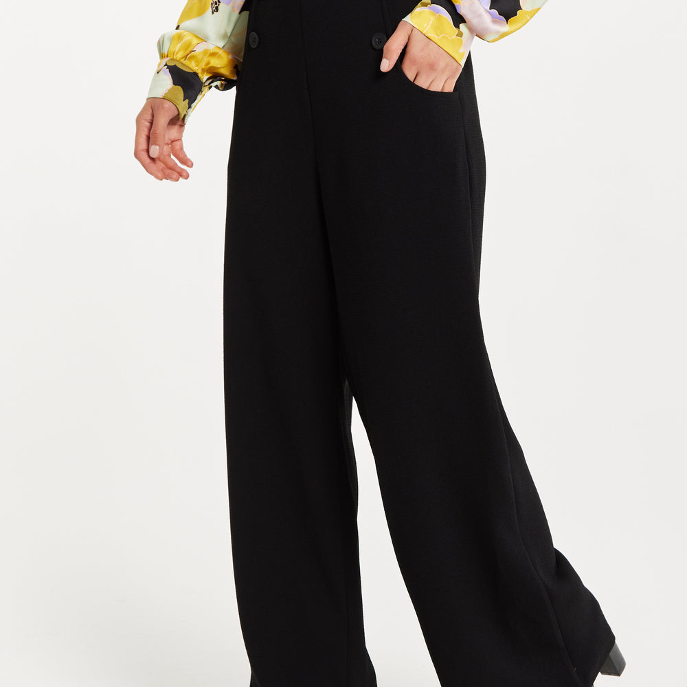 
                  
                    Liquorish Black Wide Leg Trousers
                  
                