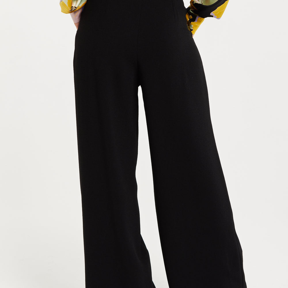 
                  
                    Liquorish Black Wide Leg Trousers
                  
                