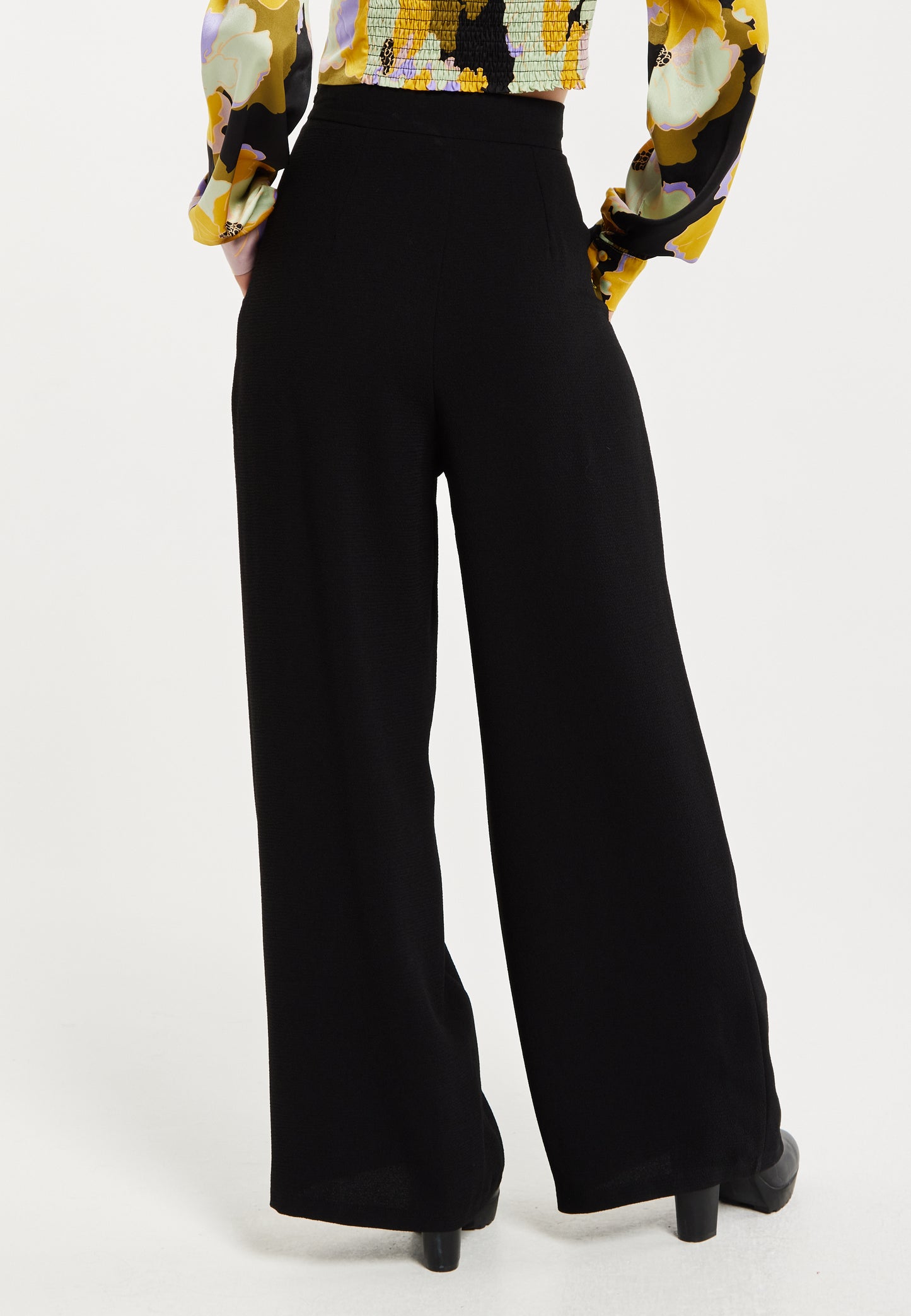 
                  
                    Liquorish Black Wide Leg Trousers
                  
                