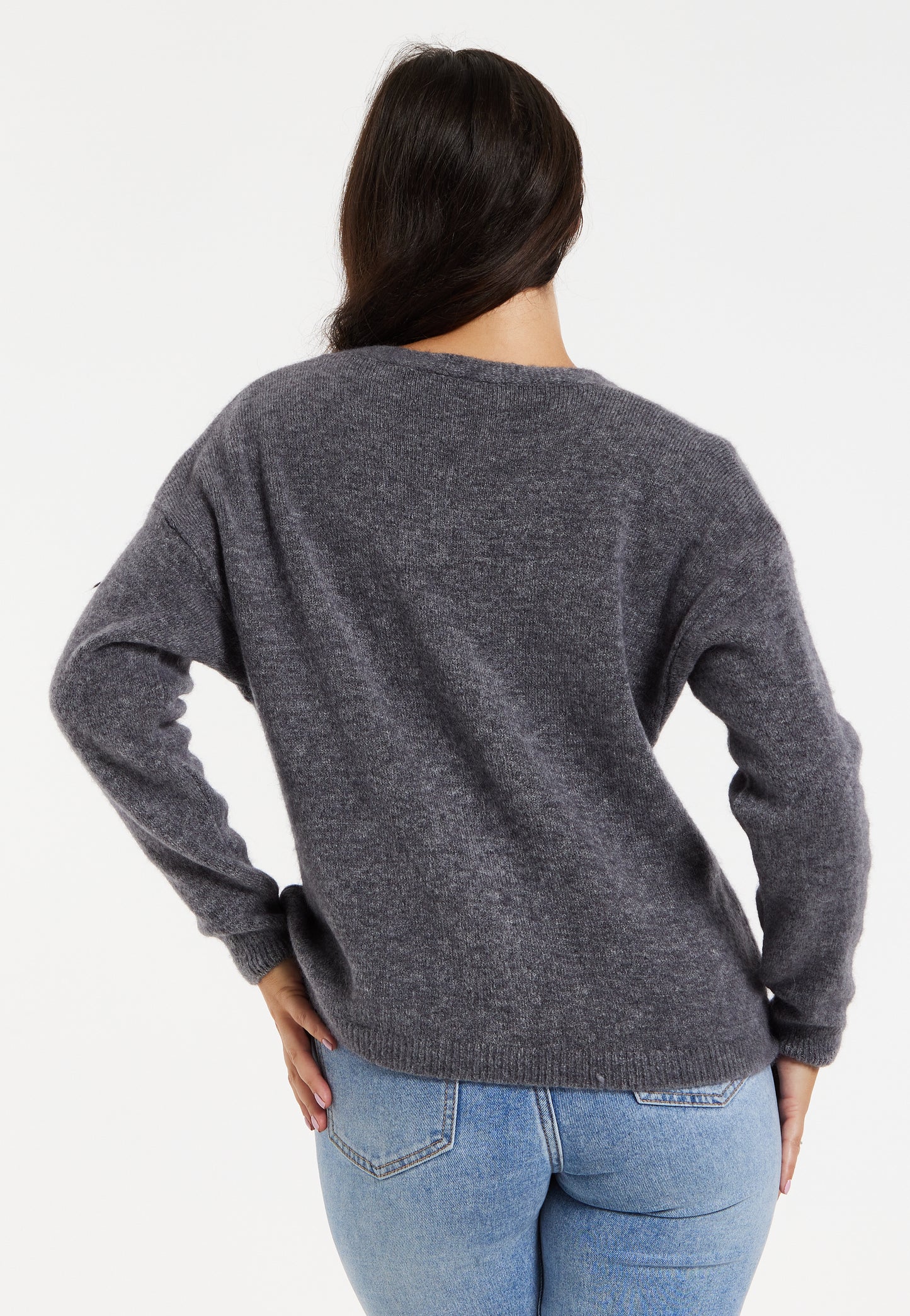 
                  
                    Liquorish Super Soft Cardigan in Grey
                  
                