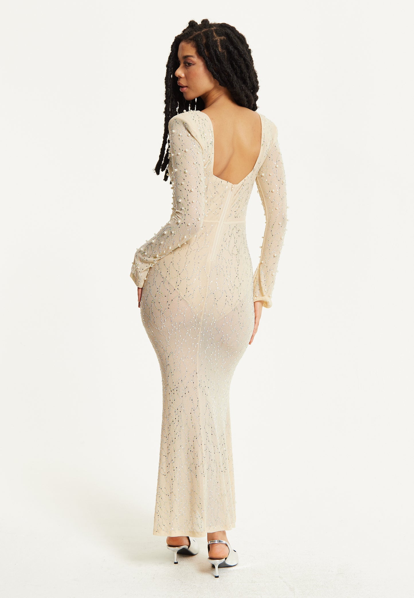 
                  
                    Pearl Embellished Maxi Dress
                  
                