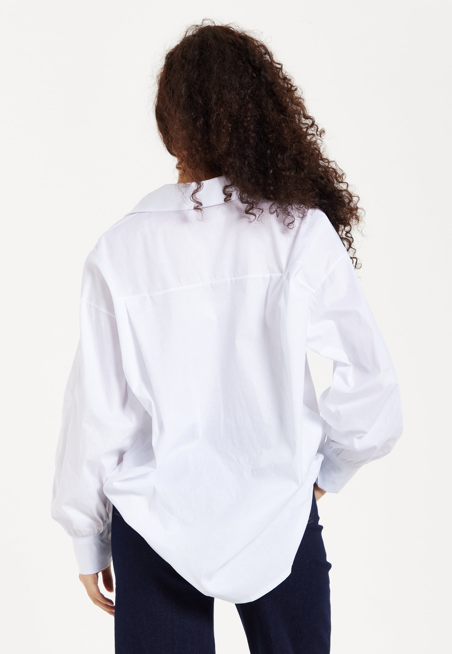 
                  
                    Liuqorish Oversized White Button-Down Shirt
                  
                