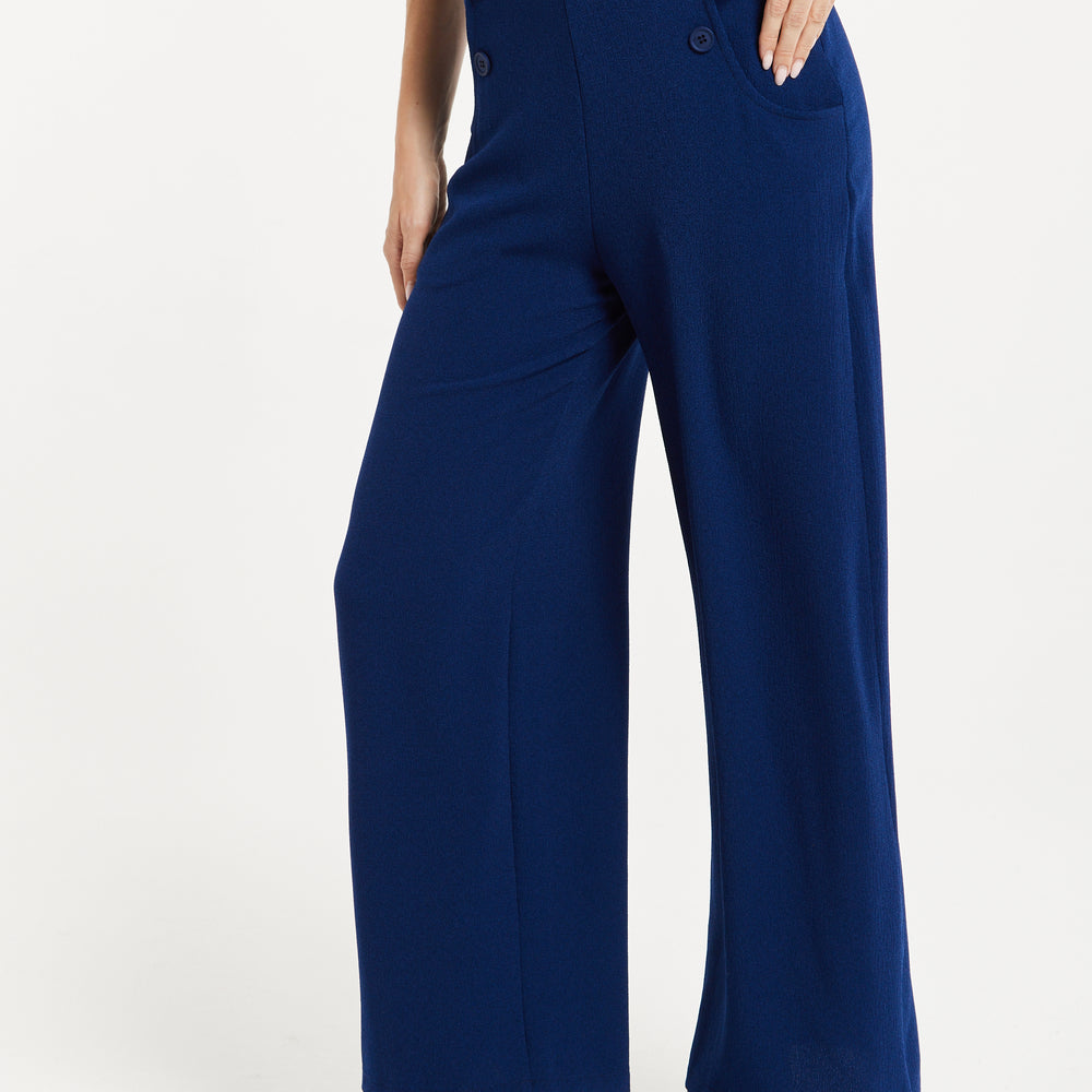 
                  
                    Liquorish Navy Wide Leg Trousers
                  
                