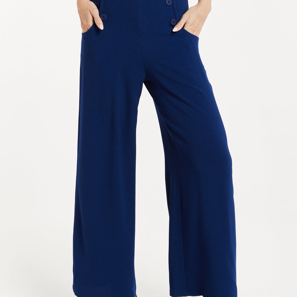 
                  
                    Liquorish Navy Wide Leg Trousers
                  
                