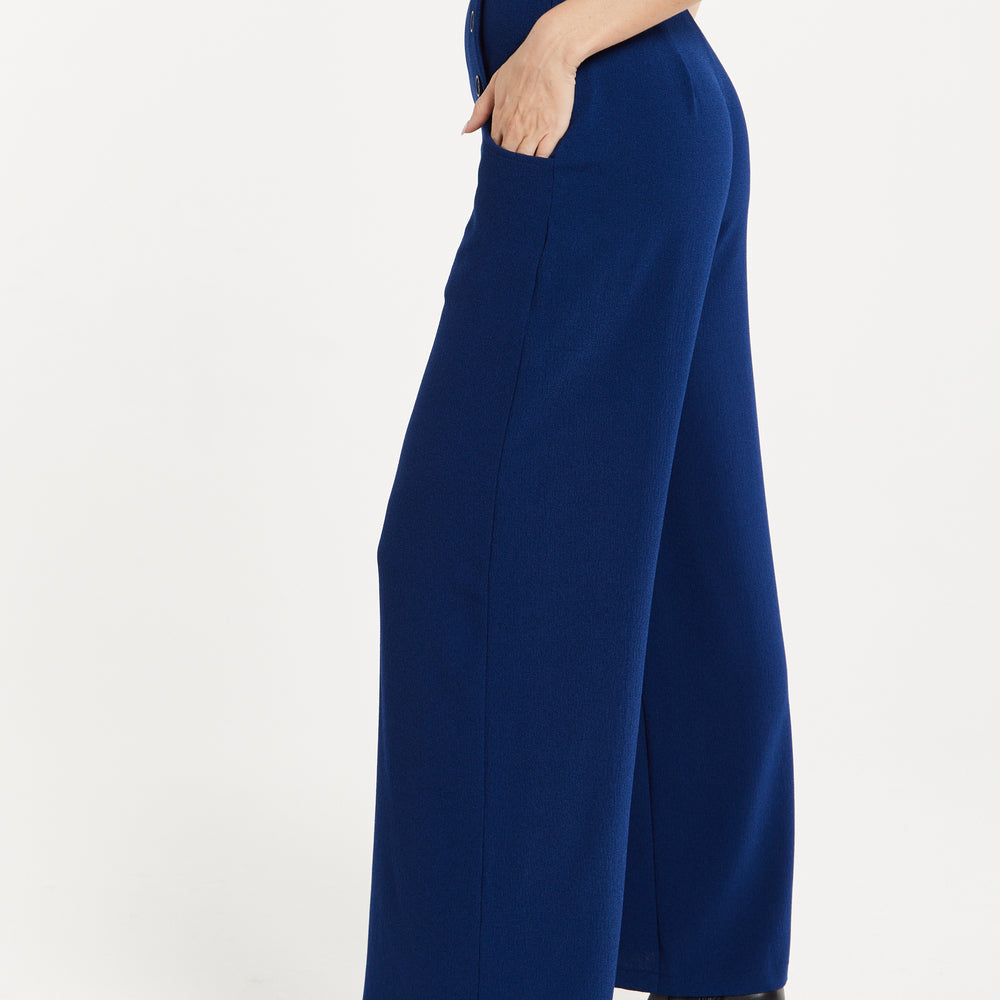 
                  
                    Liquorish Navy Wide Leg Trousers
                  
                