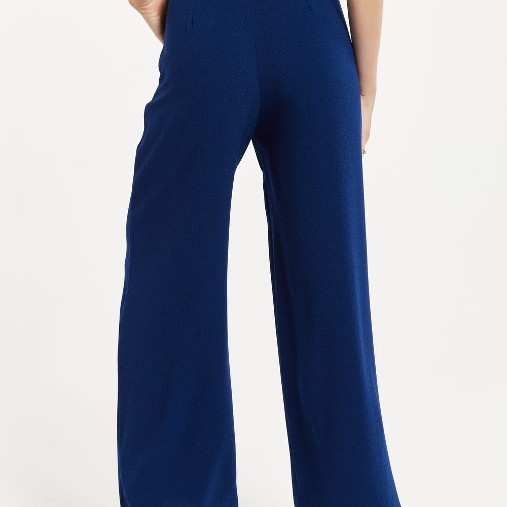 
                  
                    Liquorish Navy Wide Leg Trousers
                  
                