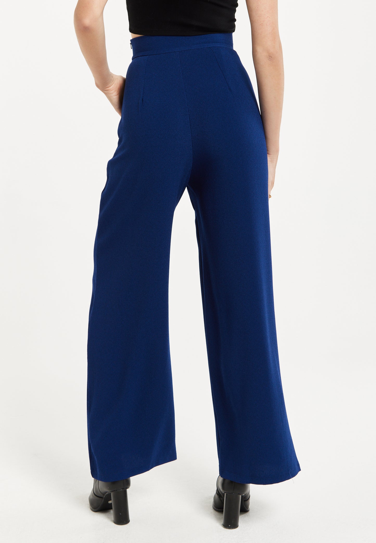 
                  
                    Liquorish Navy Wide Leg Trousers
                  
                