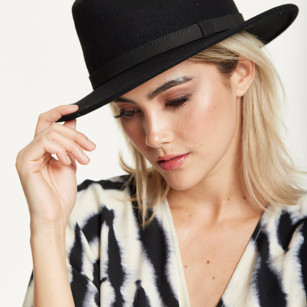 
                  
                    Black Wool Fedora Hat
                  
                